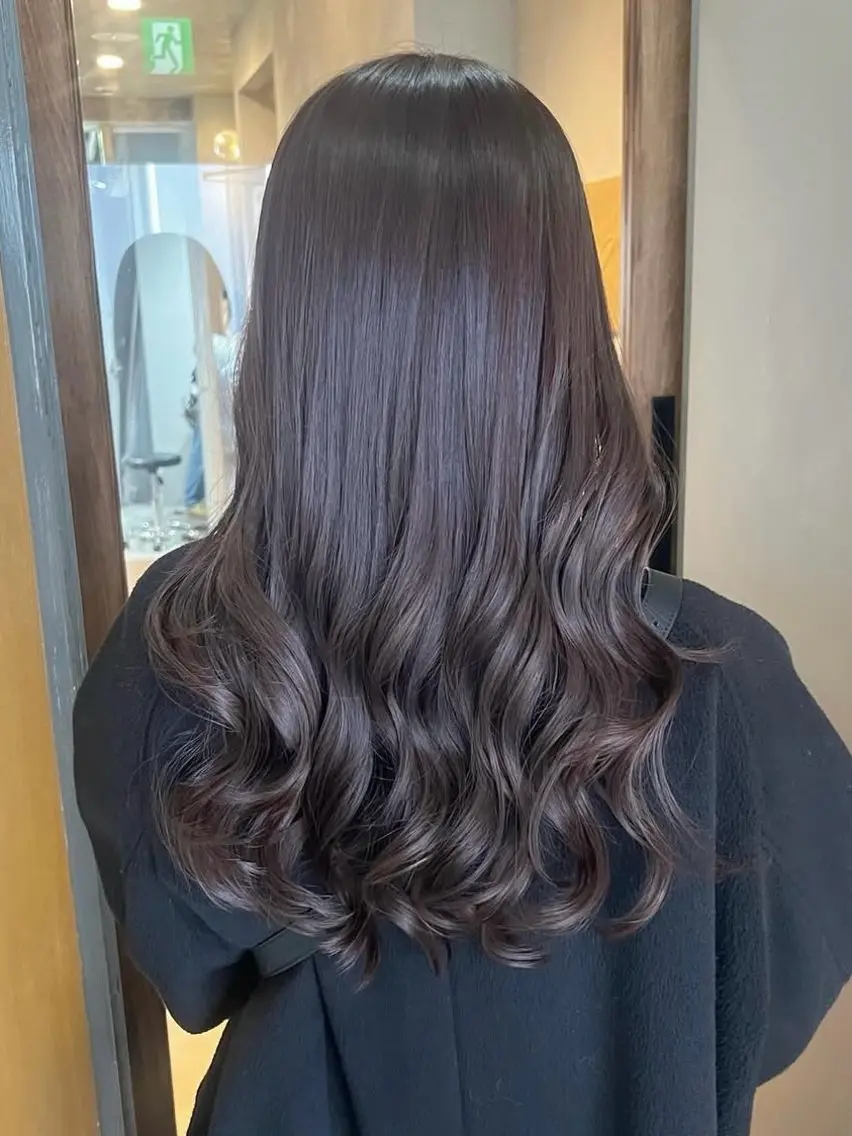 セミロング カラー ブラウンカラー ラベンダーカラー ラベンダーブラウン カット ヘアカラー トリートメント akane/ボブ /ブラウンベージュのヘアスタイル