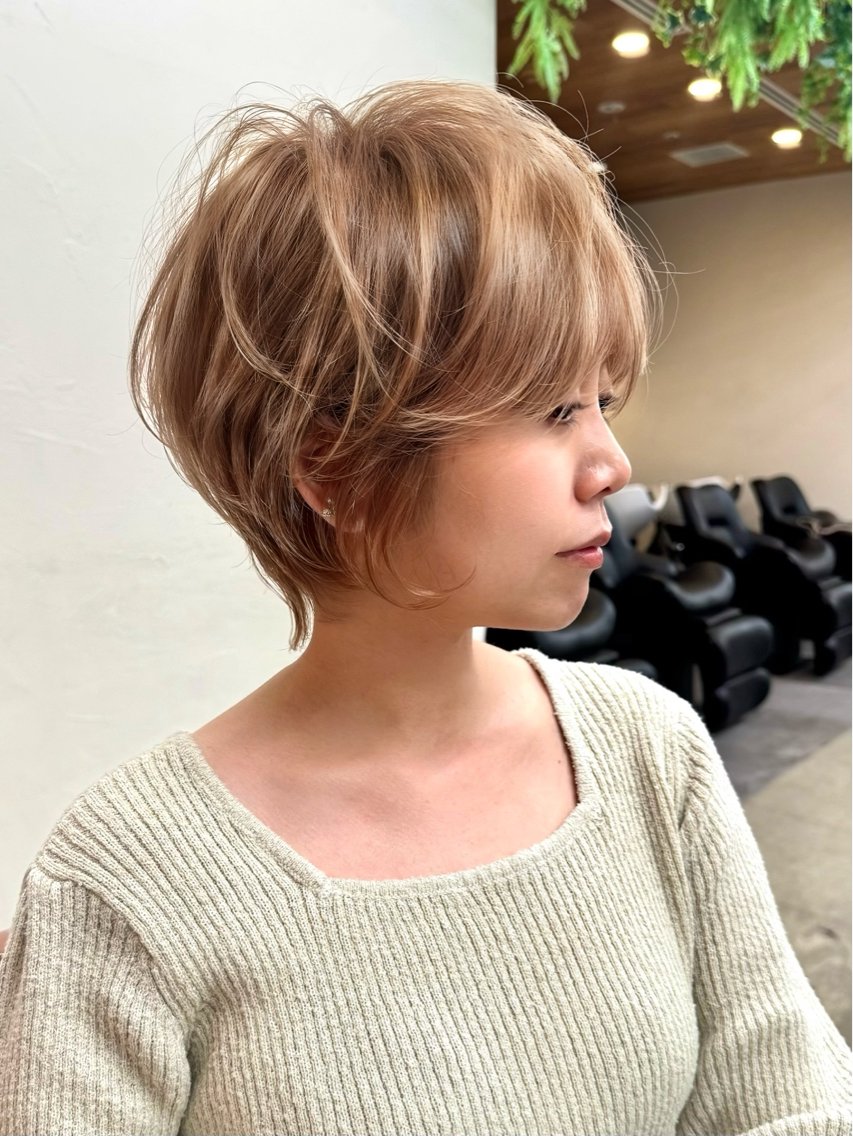 ショート カラー 似合わせカット ショートヘア カット ヘアカラー お悩み解決ショート/ 似合わせカット/といのヘアスタイル