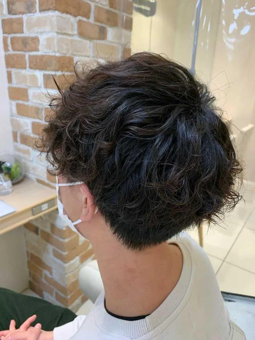 朝のセットを楽に🪄✨メンズカット+パーマ🪄✨の写真