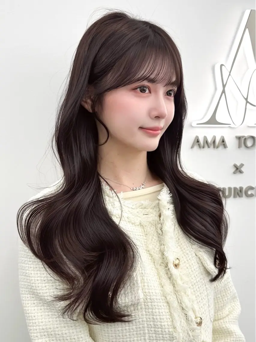 セミロング カラー カット ヘアカラー トリートメント 🇰🇷韓国風くびれ ヘア🇰🇷中村優大のヘアスタイル