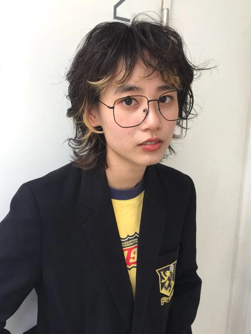 ショート パーマ ウルフカット baLon.fem/ 澤田 奈々子のヘアスタイル