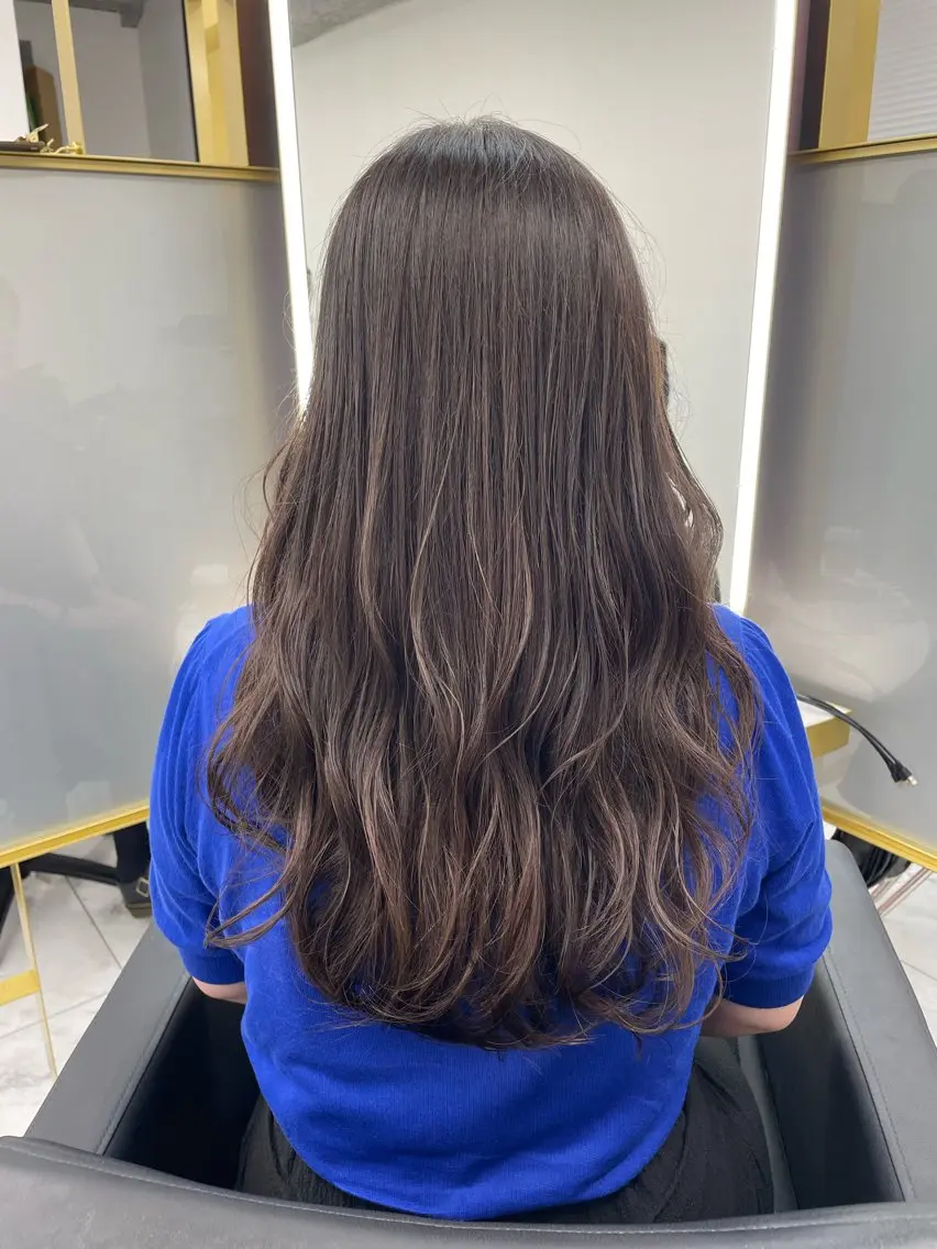 ロング 韓国風ヘア レイヤーカット 似合わせカット カット 左藤健人 デジタルパーマ/縮毛のヘアスタイル