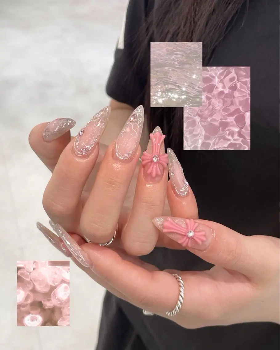 ネイル キラキラネイル 韓国ネイル マグネットネイル 持ち込み ネイルチップ ハンドネイル ハンドケア Miyu Nail Nambaのネイルデザイン