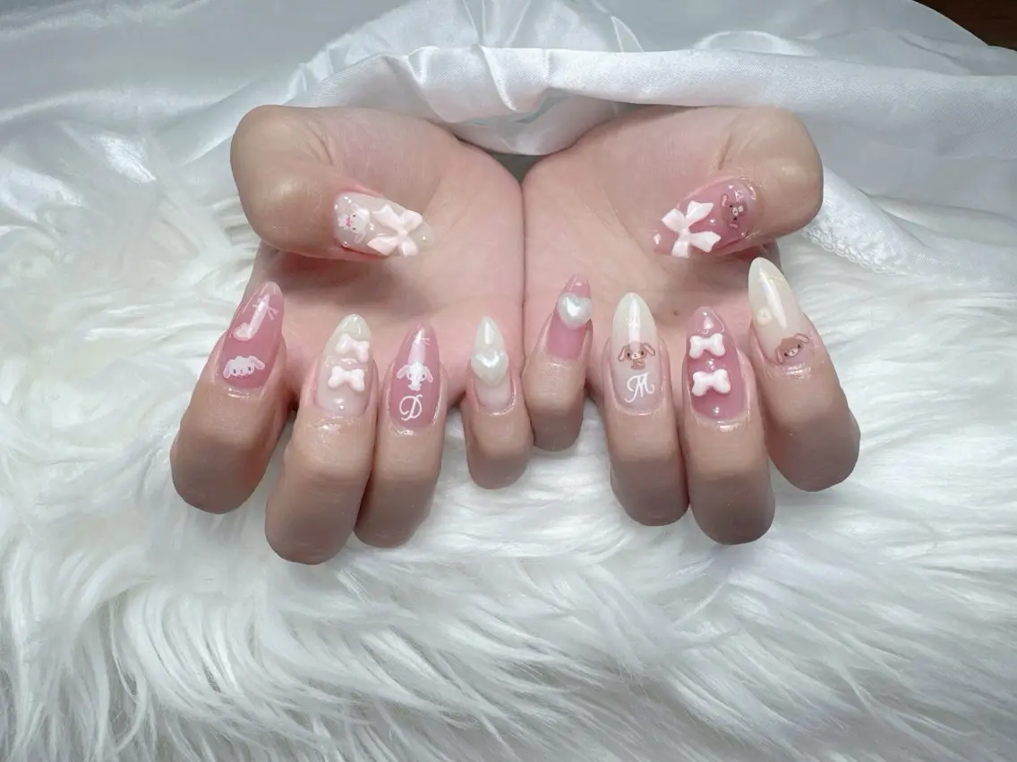 ネイル ブルー フットネイル フレンチネイル 韓国ネイル マグネットネイル ハンドネイル ハンドケア Hara Nail 【持ち込みOK】のネイルデザイン