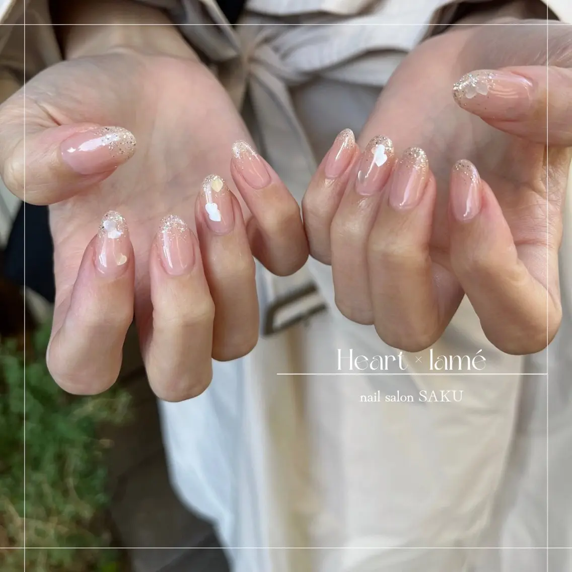ネイル ニュアンスネイル シンプルネイル SAKU nail 作島茜のネイルデザイン