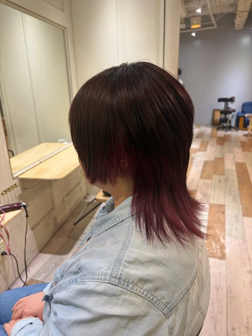 ミディアム カラー インナーカラー ウルフカット カット ヘアカラー 盛れるレイヤー× ウルフMari🪽のヘアスタイル