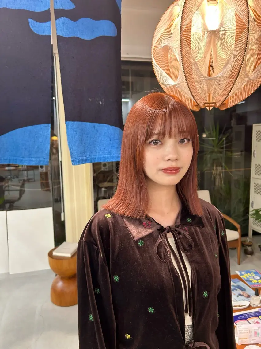 ミディアム カラー 藤原 あかりのヘアスタイル