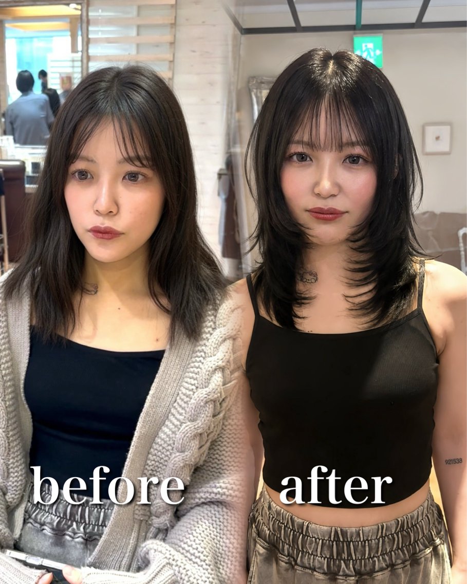 ミディアム ミディアムレイヤー レイヤーカット カット ヘアカラー トリートメント ヘッドスパ 前髪顔周り/レイヤー hiroのヘアスタイル