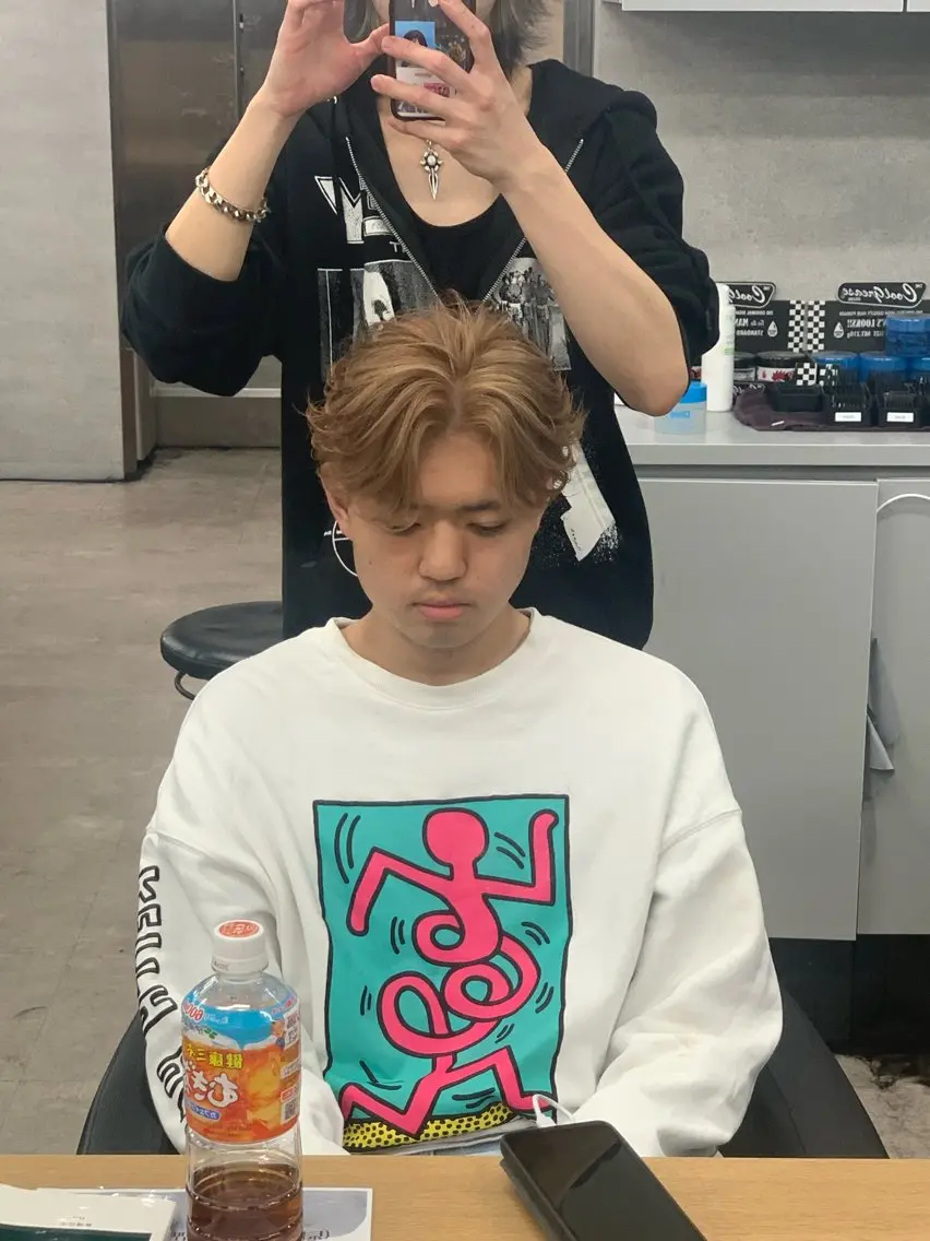 ショート カラー メンズ ベージュカラー ミルクティーベージュ ショートヘア ⚡️メンズ特化⚡️ RYUKIのヘアスタイル