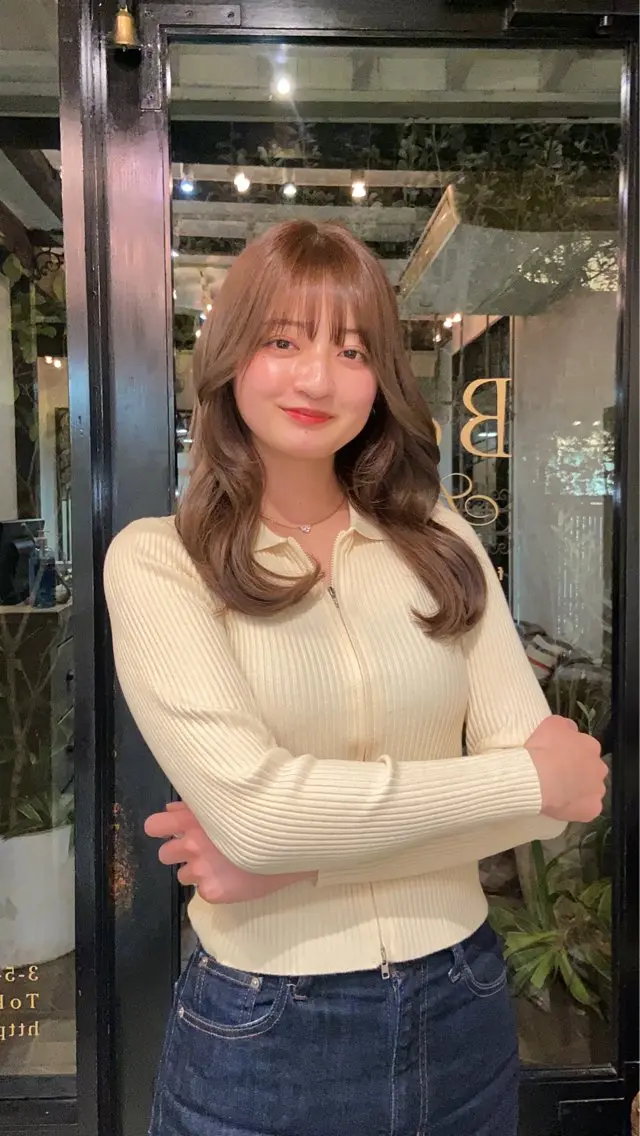 ロング カラー ブラウンカラー オリーブブラウン レイヤーカット ダメージレス美容師 🌱水島侑理のヘアスタイル