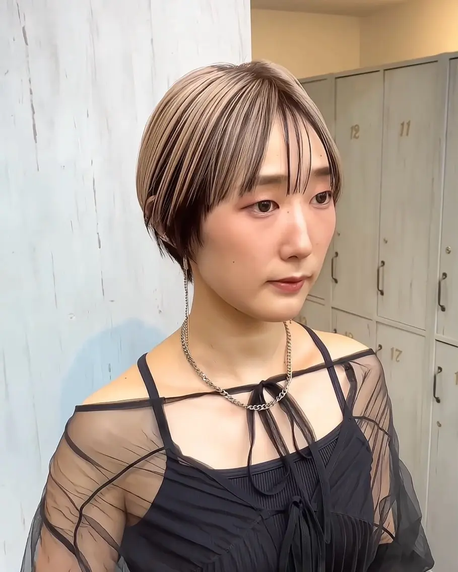 ショート カラー ショートヘア ✨原宿ハイトーン ブリーチ職人菊池のヘアスタイル