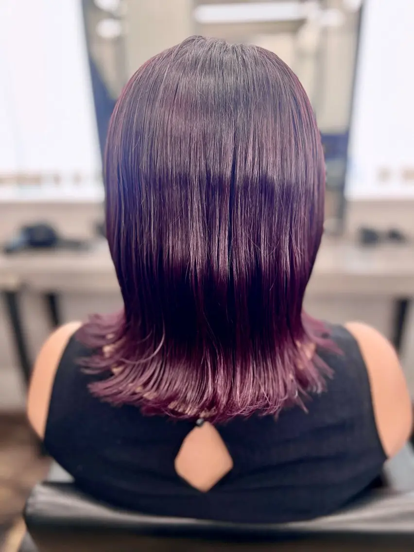 ミディアム カラー ブリーチ カシス 透明感カラー ラベンダーカラー カット ヘアカラー トリートメント 透明感カラー特化🫧 🦋栗原🦋のヘアスタイル