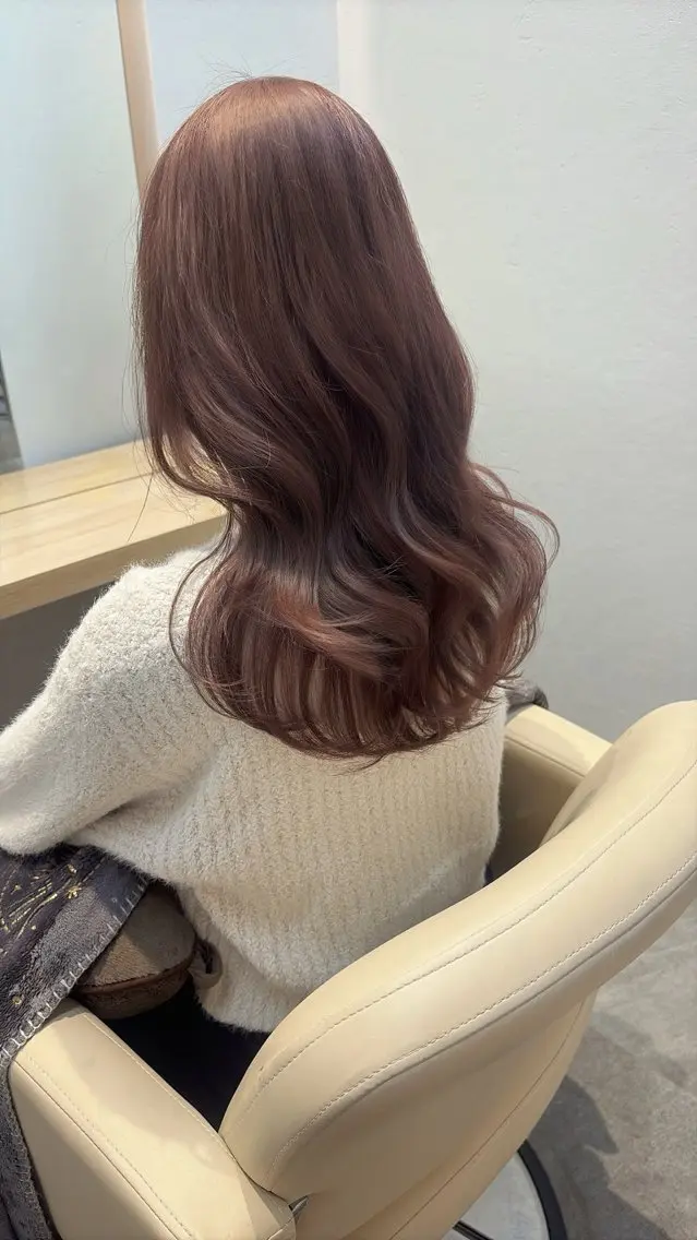 カラー ベージュカラー ピンクカラー ピンクベージュ 髪質改善 ヘアカラー トリートメント 透明感color / 韓国 /KANAのヘアスタイル