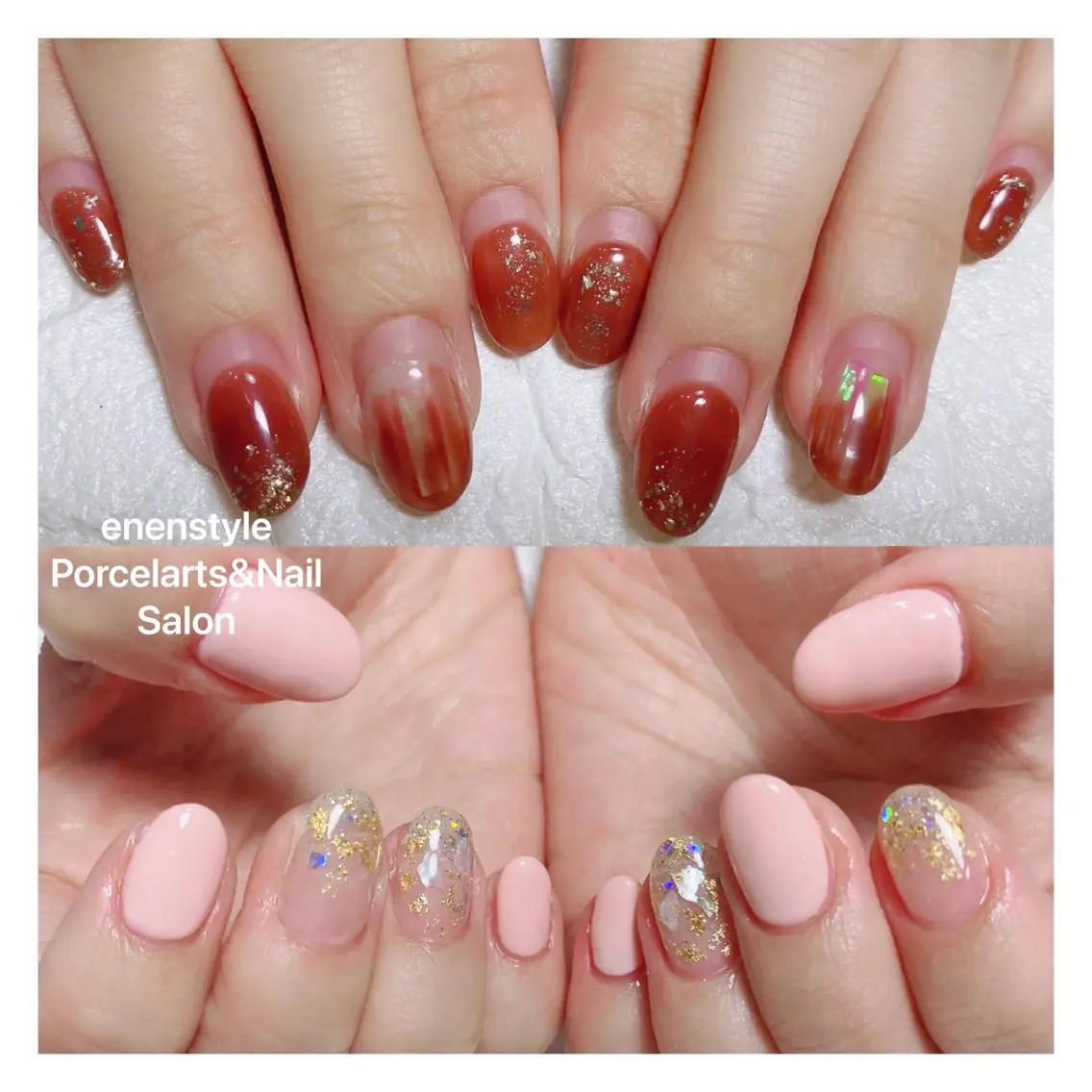 ミディアム ネイル ハンドネイル 🐾enen style 🐾のネイルデザイン