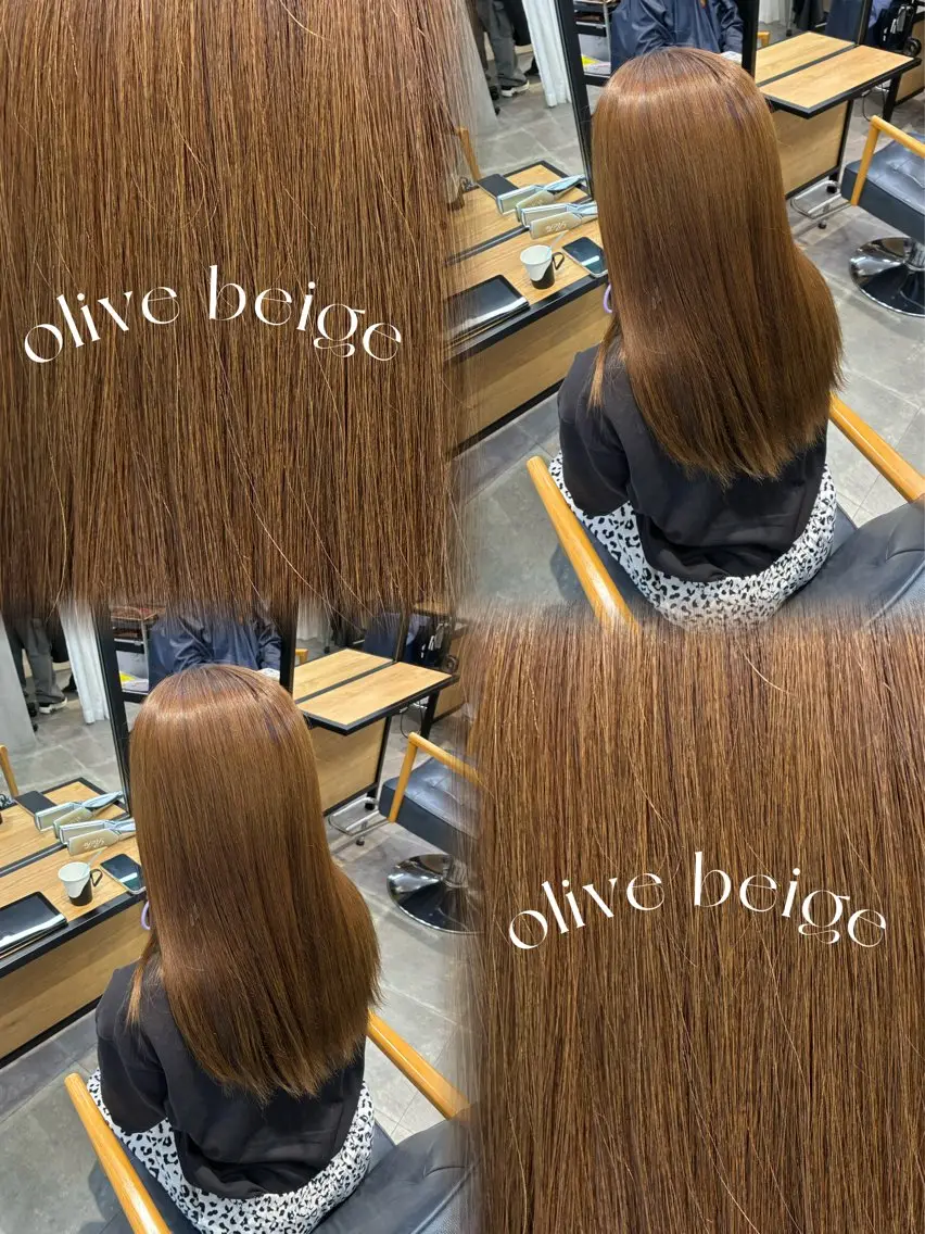 カラー ベージュカラー オリーブベージュ オリーブカラー オレンジ ヘアカラー トリートメント 透明感カラー🌟梅田 🌟Shinobuのヘアスタイル