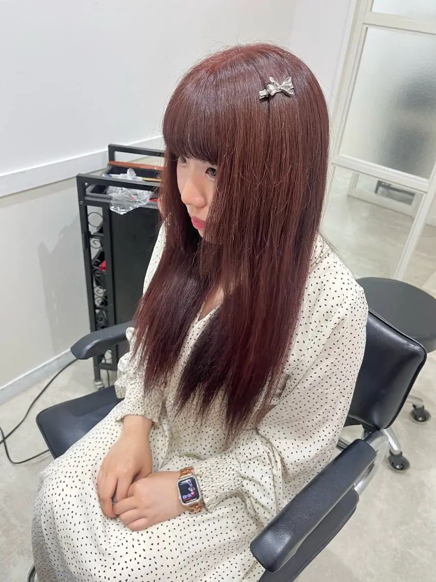 ロング カラー ブリーチ 透明感カラー ブリーチなしカラー 髪質改善 トリートメント 【ただの天才 🎨】のヘアスタイル