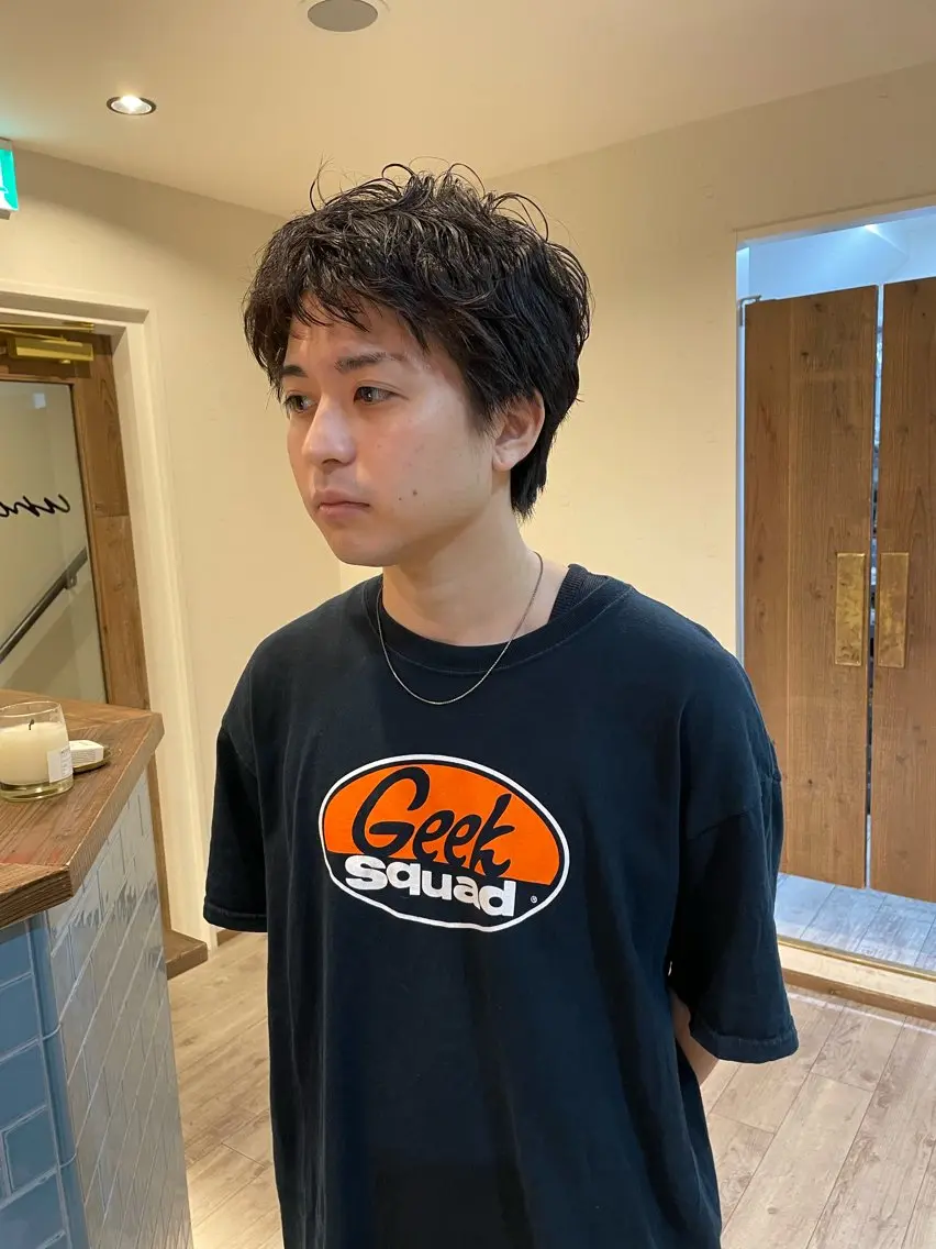 メンズ ヘアカラー 渋谷 留菜のヘアスタイル