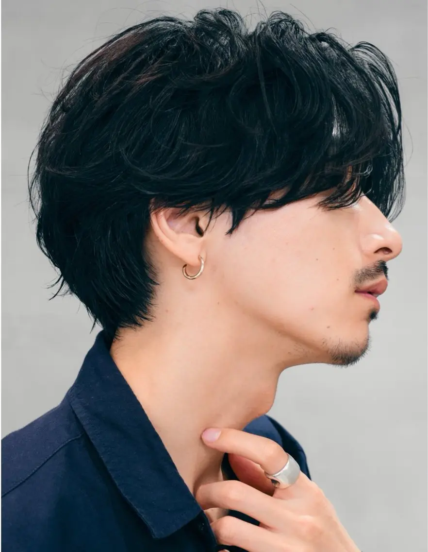 カット+フェザーパーマの写真