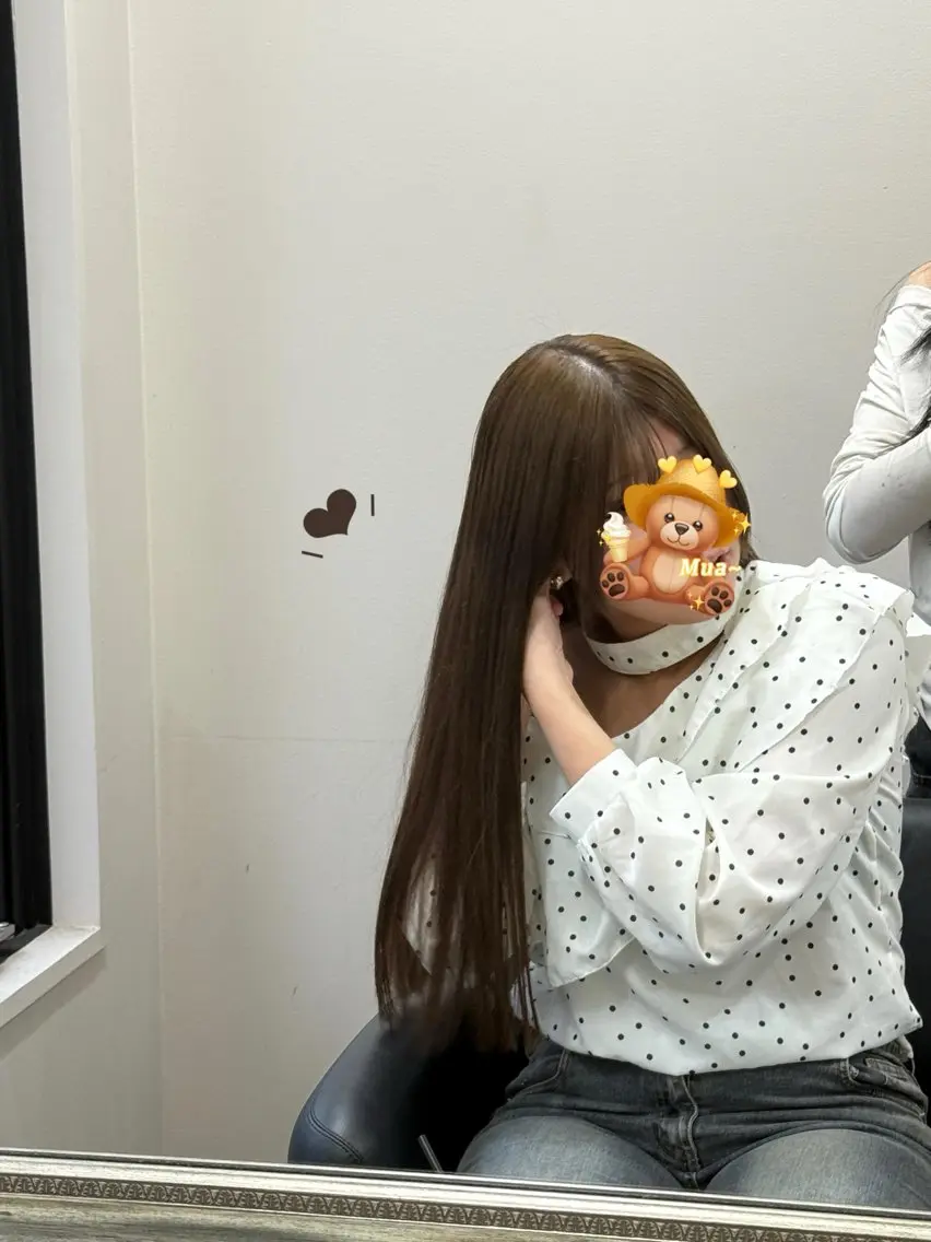ロング カット ヘアカラー トリートメント 韓国・透明感カラー /堀江/みずき🐩のヘアスタイル