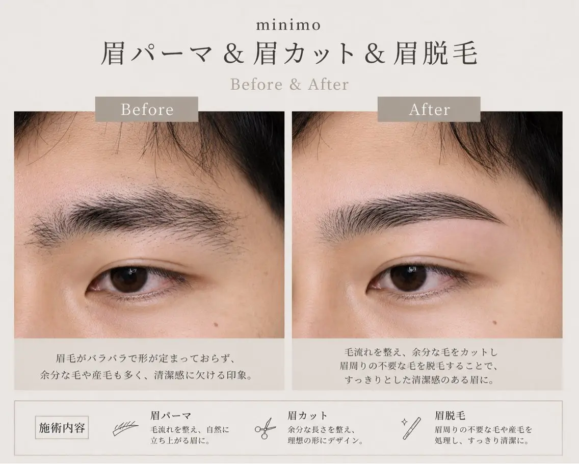 メンズ アイブロウ ワックス脱毛 眉カット その他(アイブロウ) 【LIC】南堀江 安藝颯/メンズ限定のヘアスタイル