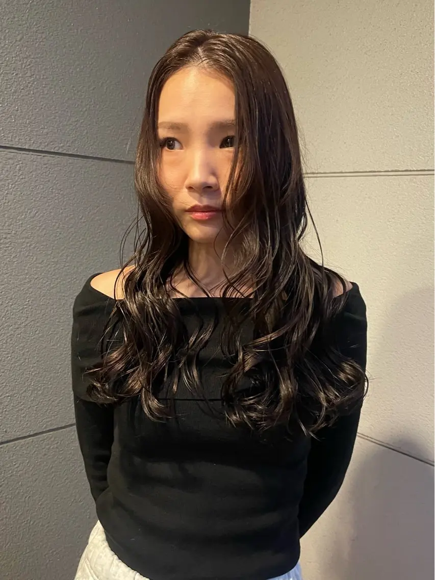 ロング カラー ヘアカラー トリートメント ブリーチなし/透明感 カラー/miyouのヘアスタイル