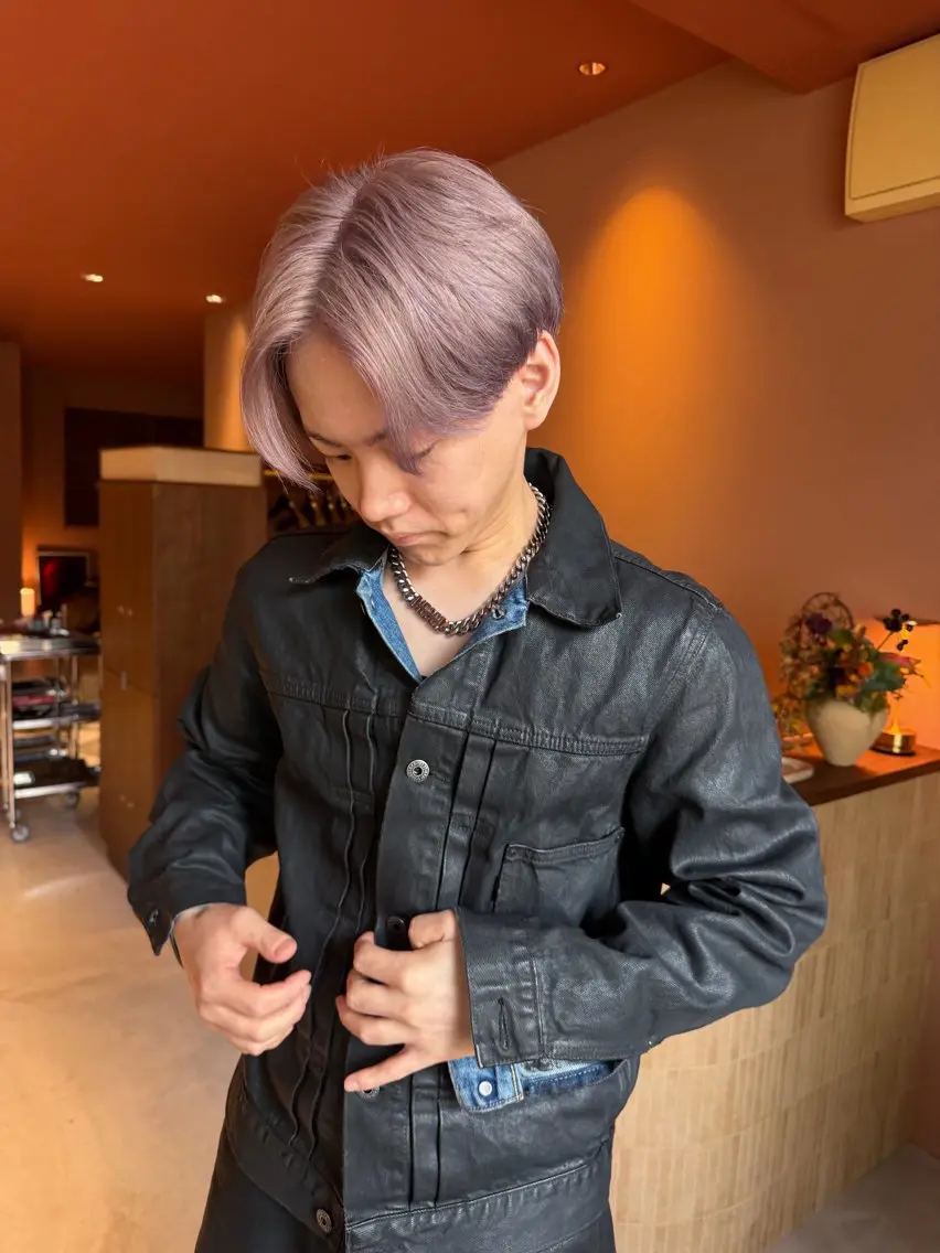 ショート カラー メンズ ヘアカラー 草別 宗平のヘアスタイル