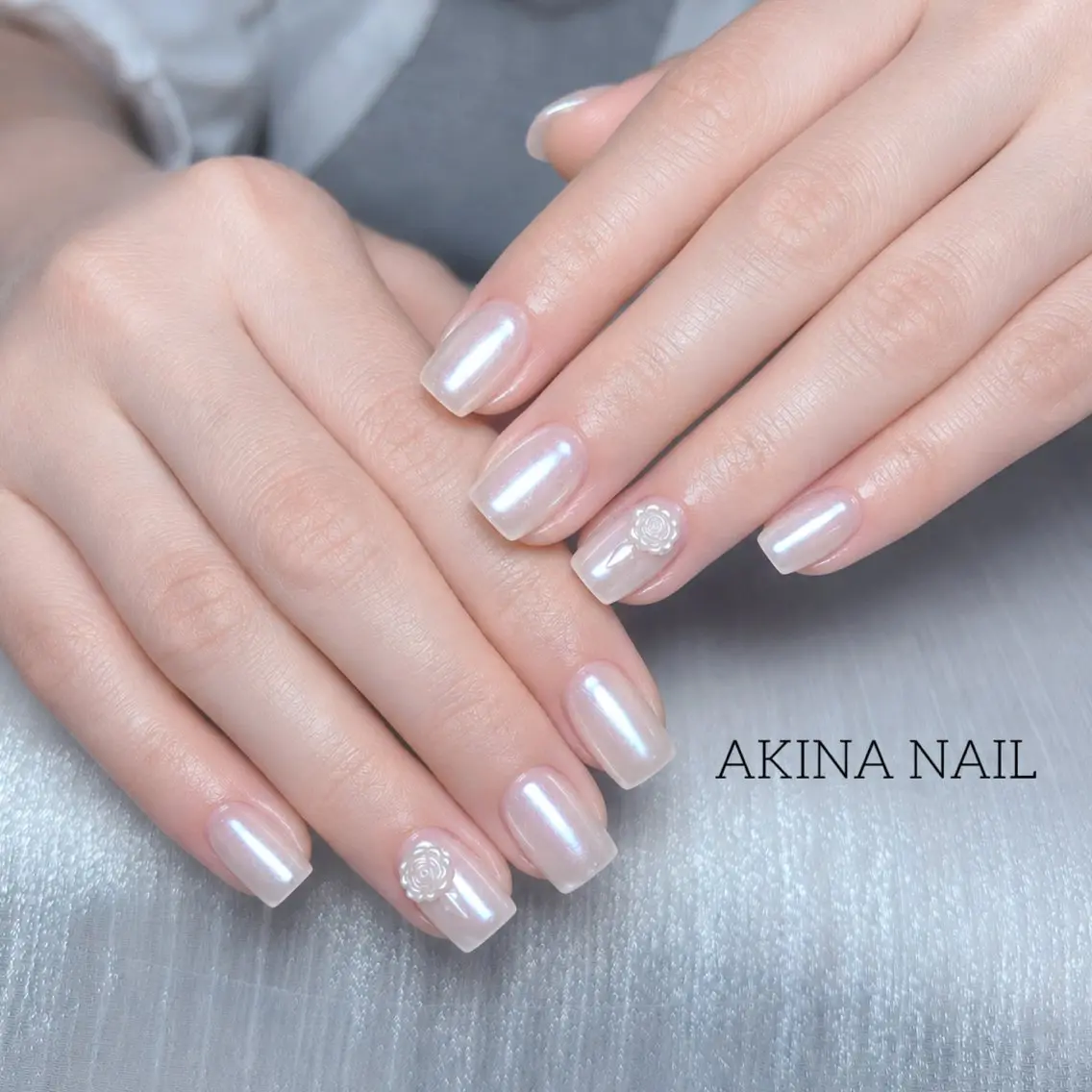 セミロング ハンドネイル Akina Nail 亀戸のネイルデザイン