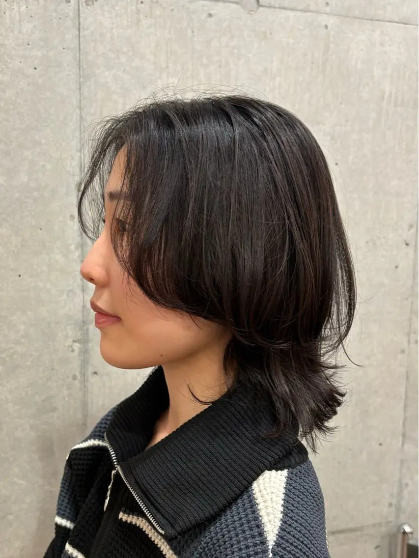 ミディアム ウルフカット 武藤 彩 ⌇カットモデル募集✂のヘアスタイル