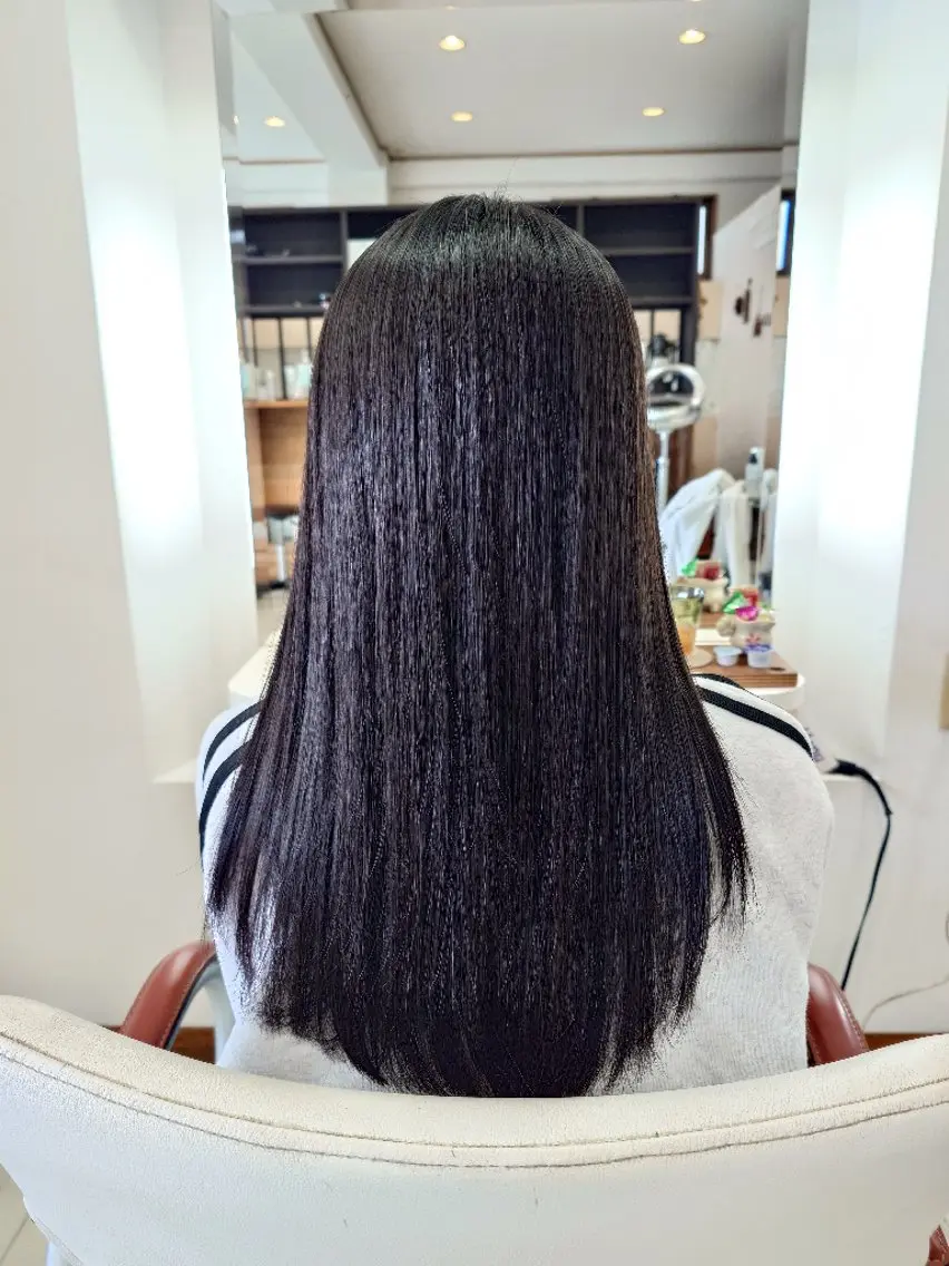 ロング パーマ ロング 縮毛矯正 カット 縮毛矯正 トリートメント キンジョウ エナミのヘアスタイル