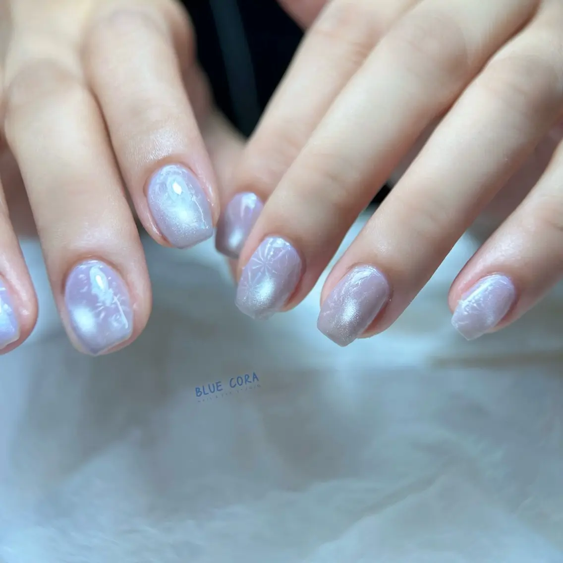 ネイル クリアネイル ハンドネイル ハンドケア BLUE CORAのネイルデザイン