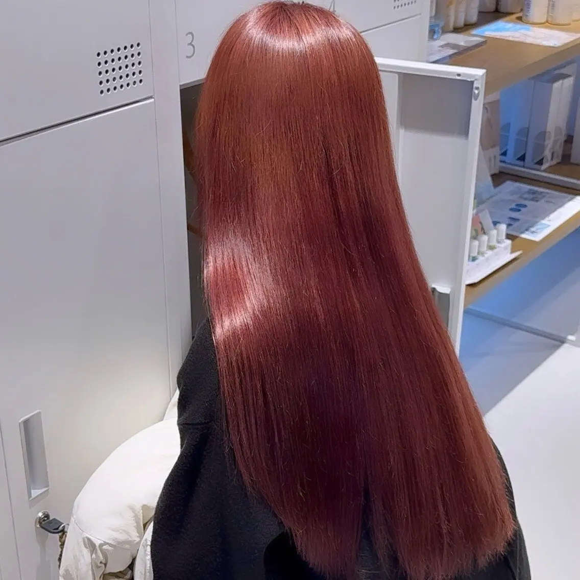 ロング カラー レッドカラー 暖色カラー /ヘアアレンジ/花鈴のヘアスタイル