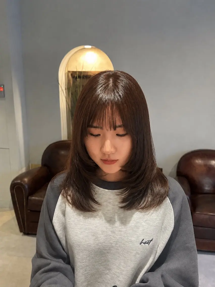 ミディアム カラー カット ヘアカラー トリートメント AYAKO /ナチュラルヘア🌿のヘアスタイル