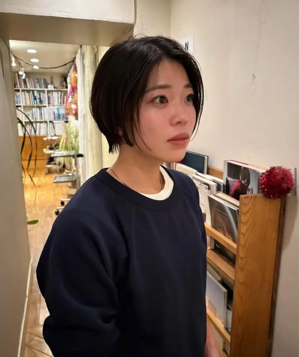 ショート ショートボブ ボブ ショートヘア 宮嶋 里会のヘアスタイル