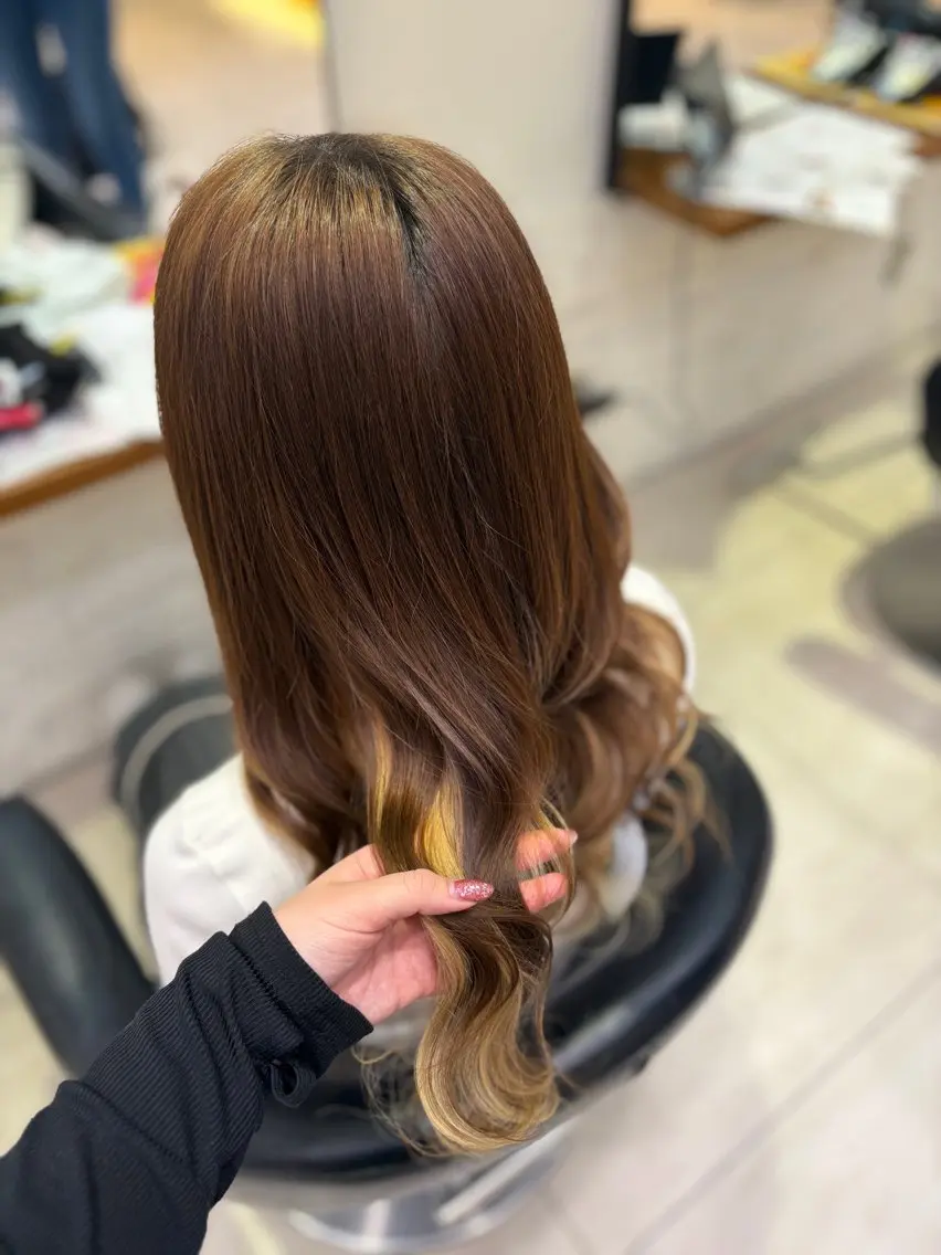 ロング カラー ヘアアレンジ カラーモデル様募集 /銀座🎀リナのヘアスタイル