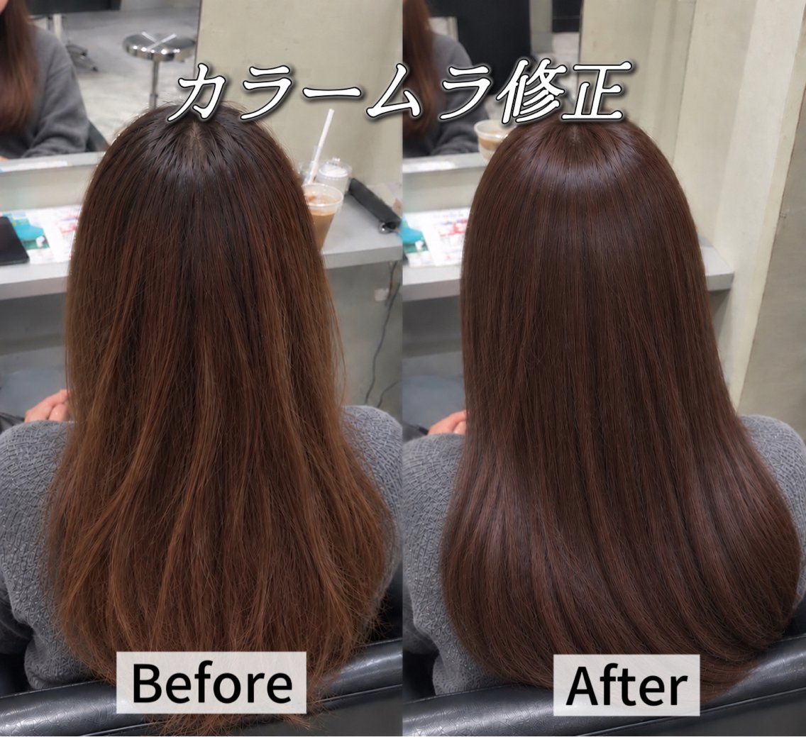 ロング カラー ブリーチ レイヤー特化/顔周り ムラ修正💫ひかるのヘアスタイル