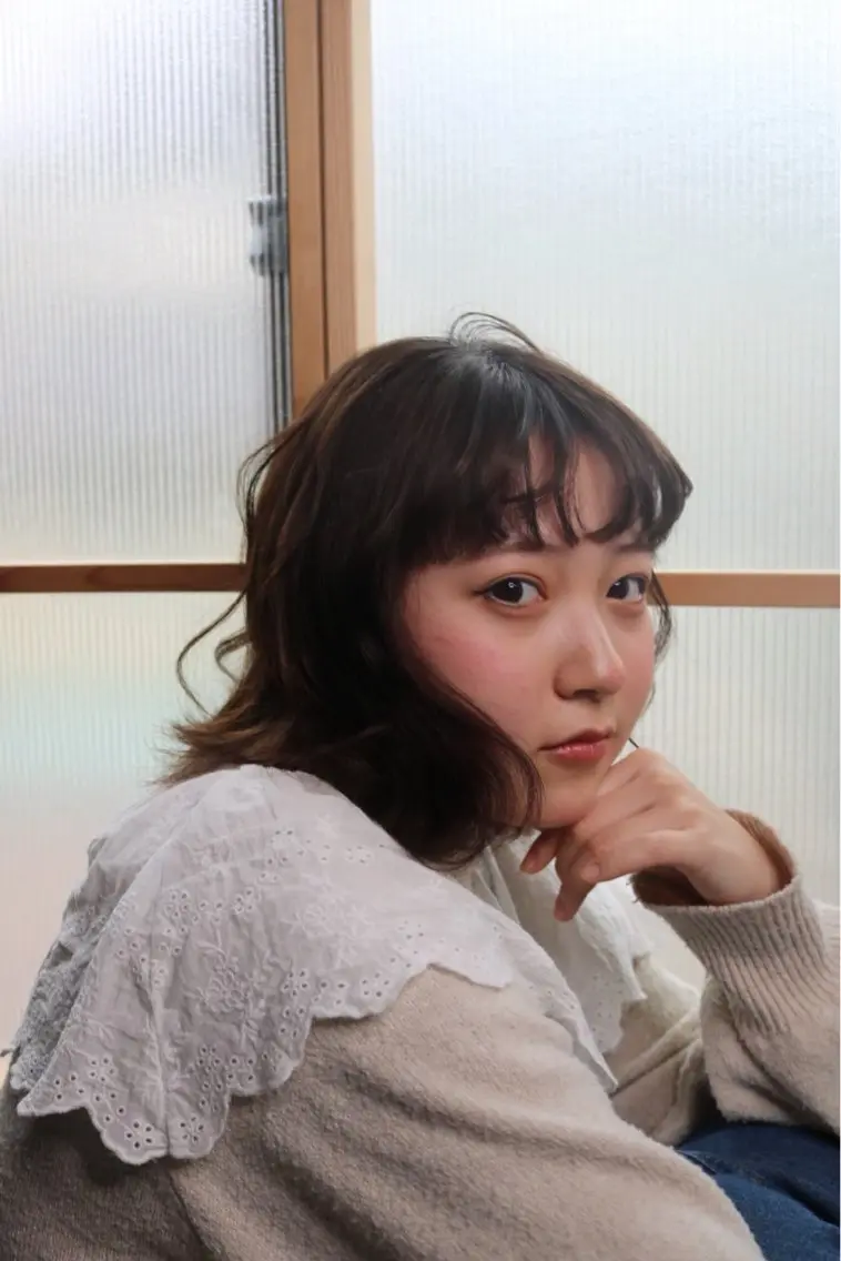透明感カラー🎨＋素髪ケアトリートメント🫧（ミディアム）の写真