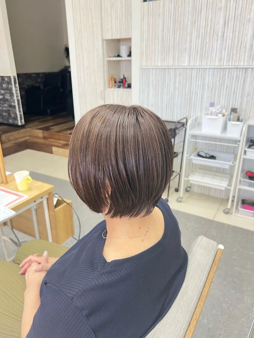 ショート カラー カット ヘアカラー トリートメント 白髪ぼかし/太白区 富沢/名取千葉達人のヘアスタイル