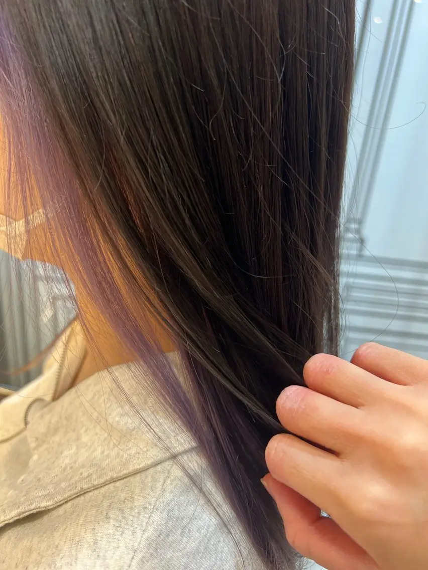 カラー ラベンダーカラー 大川 愛未のヘアスタイル