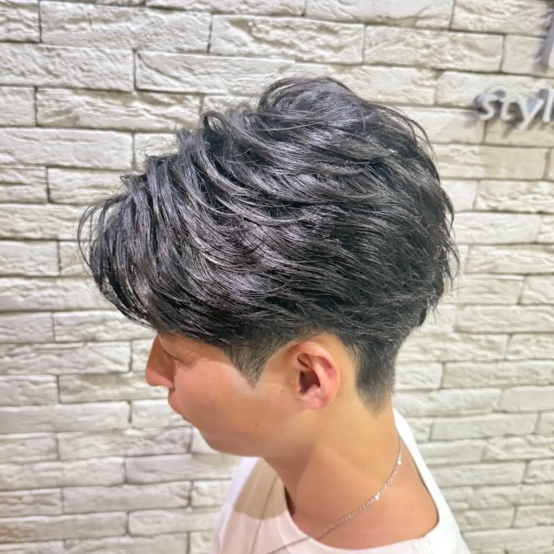 ミディアム パーマ メンズ カット メンズ特化/ピン /パーマ/牧のヘアスタイル