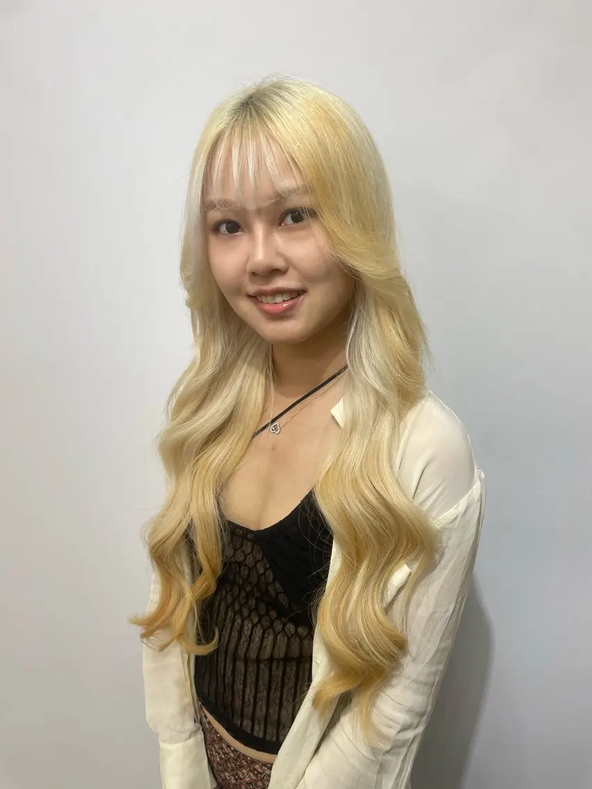 ロング 𝙃𝘼𝙍𝙐🎀 韓国×エクステのヘアスタイル