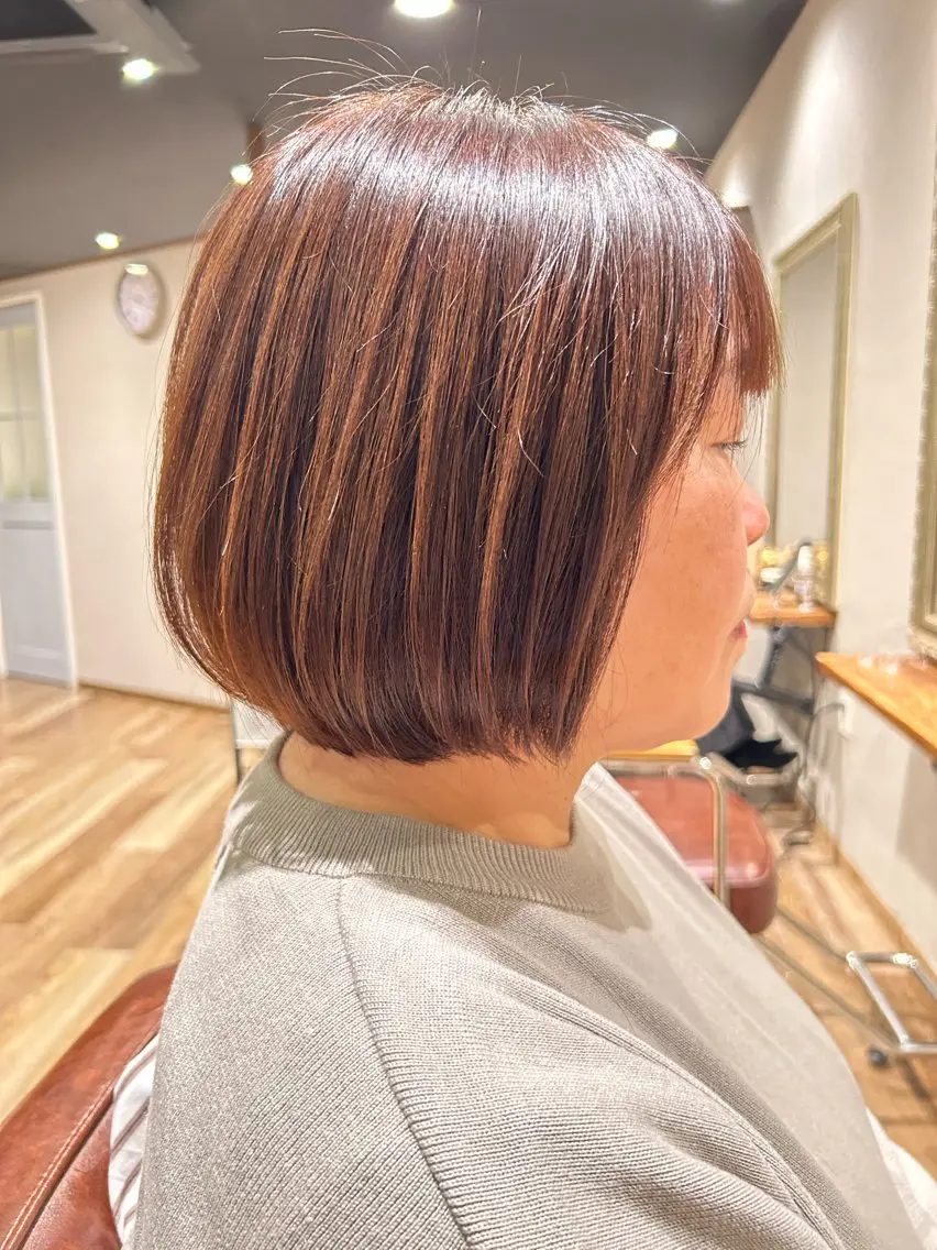 ショート ショートボブ ボブ 髪質改善 ショートヘア 縮毛矯正 花橋 宏輝のヘアスタイル