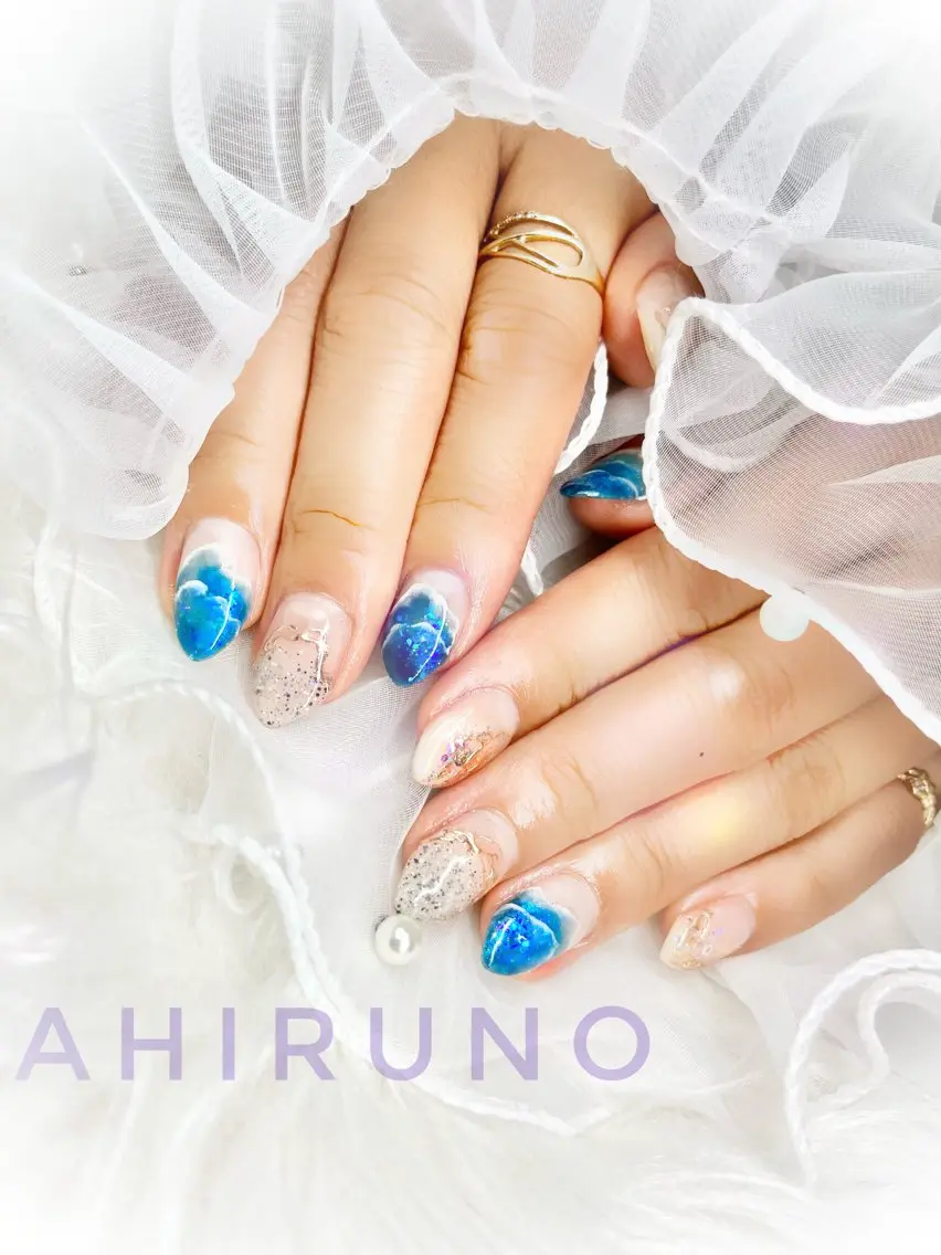 ネイル フットネイル キラキラネイル ハンドネイル 東京あきる野市ネイル ✿ yuiのネイルデザイン