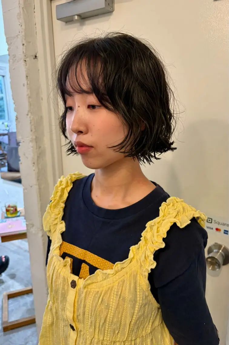 ショート カラー パーマ ボブ カット ヘアカラー パーマ トリートメント ＊UNU＊ RICOのヘアスタイル