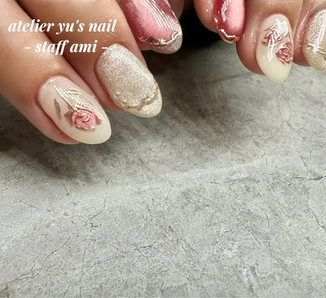 ネイル マグネットネイル ハンドネイル ハンドケア atelier yu's nailのネイルデザイン