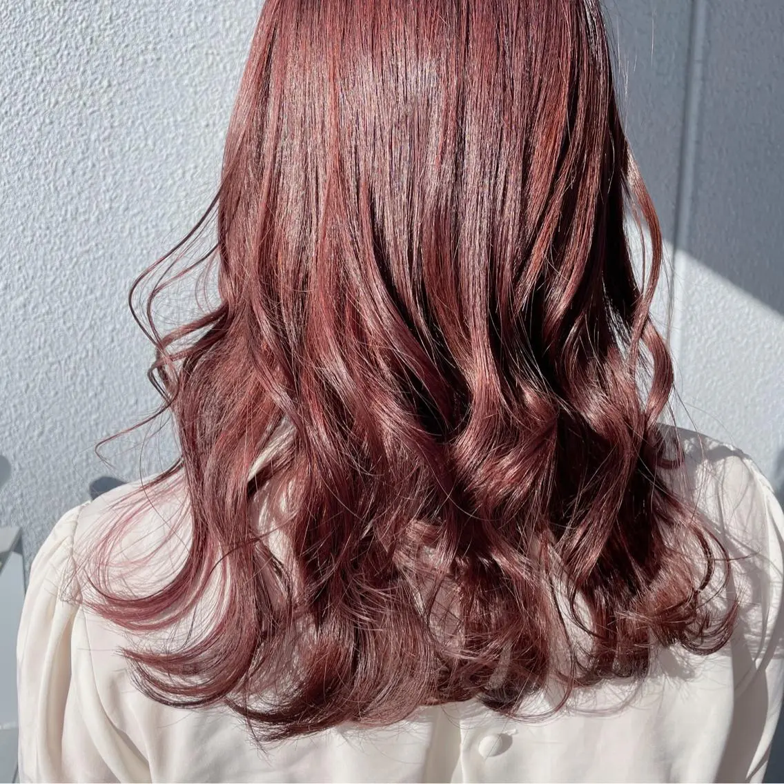 セミロング カラー ヘアアレンジ なつき/艶ピンク/ girly hairのヘアスタイル