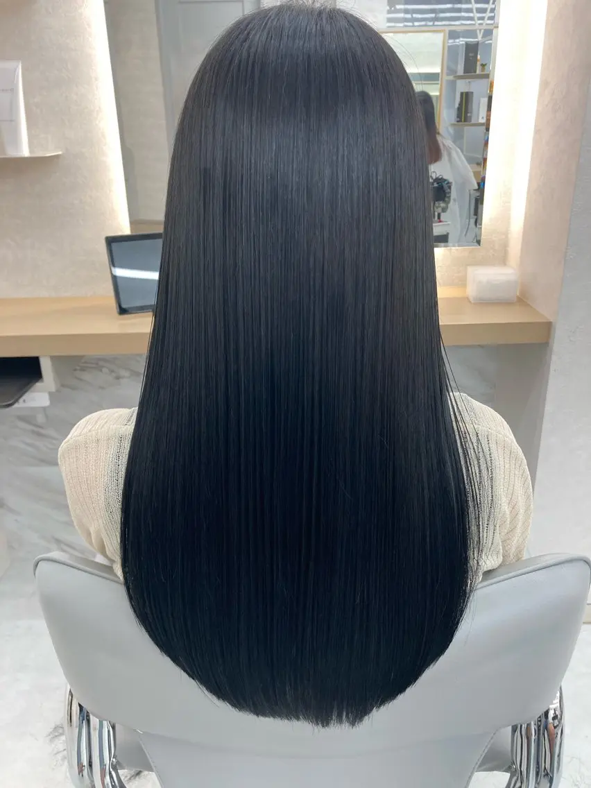 ロング 髪質改善 縮毛矯正 レイヤーカット× 髪質改善たもりのヘアスタイル