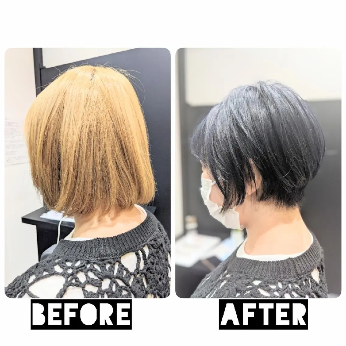 ショート パーマ カラー ヘアアレンジ カット ヘアカラー 心斎橋/難波ショート 白髪ぼかし 中尾のヘアスタイル
