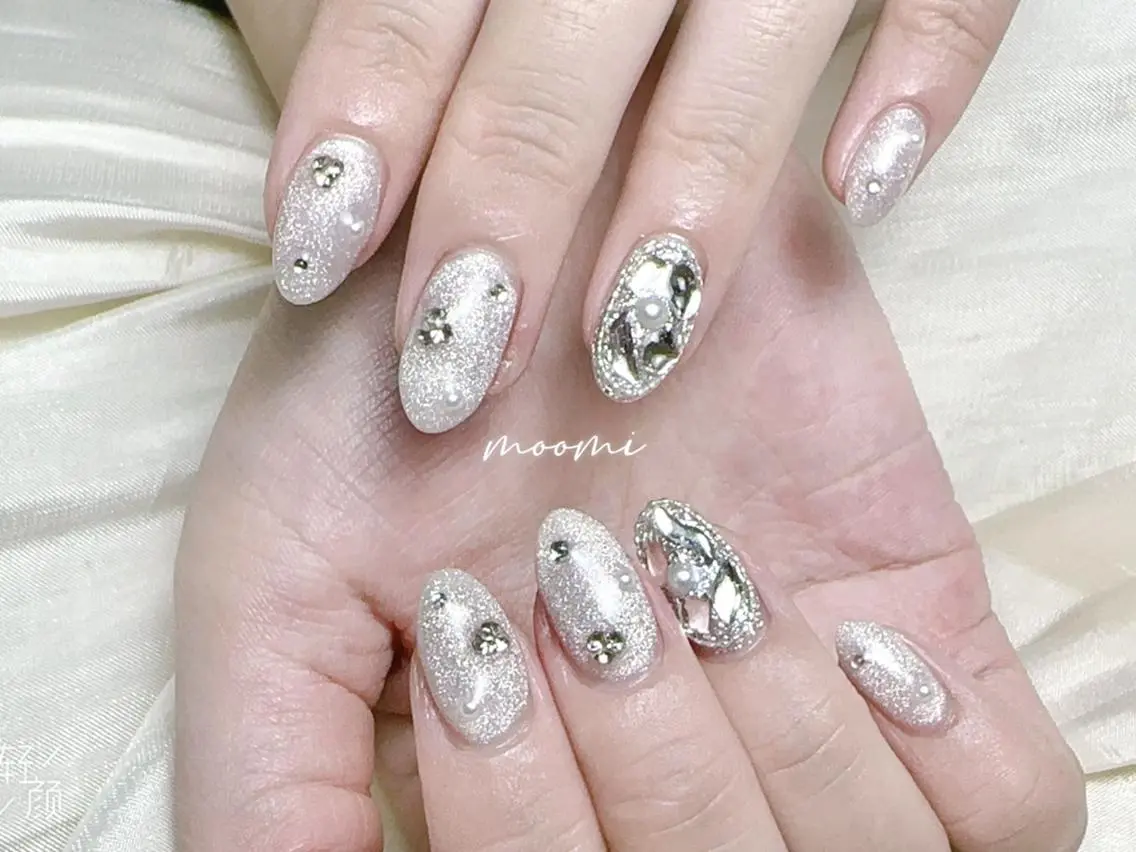 ネイル 長さ出し ジェルネイル グラデーション 韓国ネイル マグネットネイル moomi nail スカルプ専門のネイルデザイン