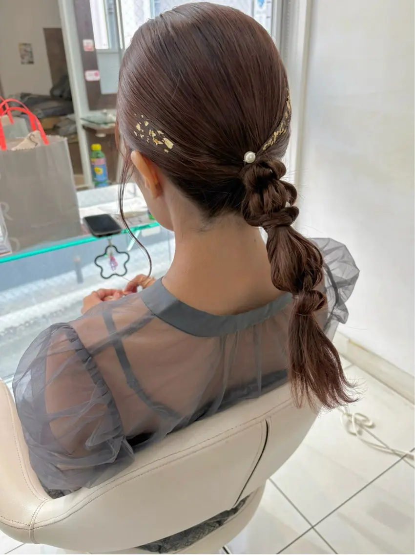 ロング ヘアセット アレンジ&ショート 💙YUKINOのヘアスタイル