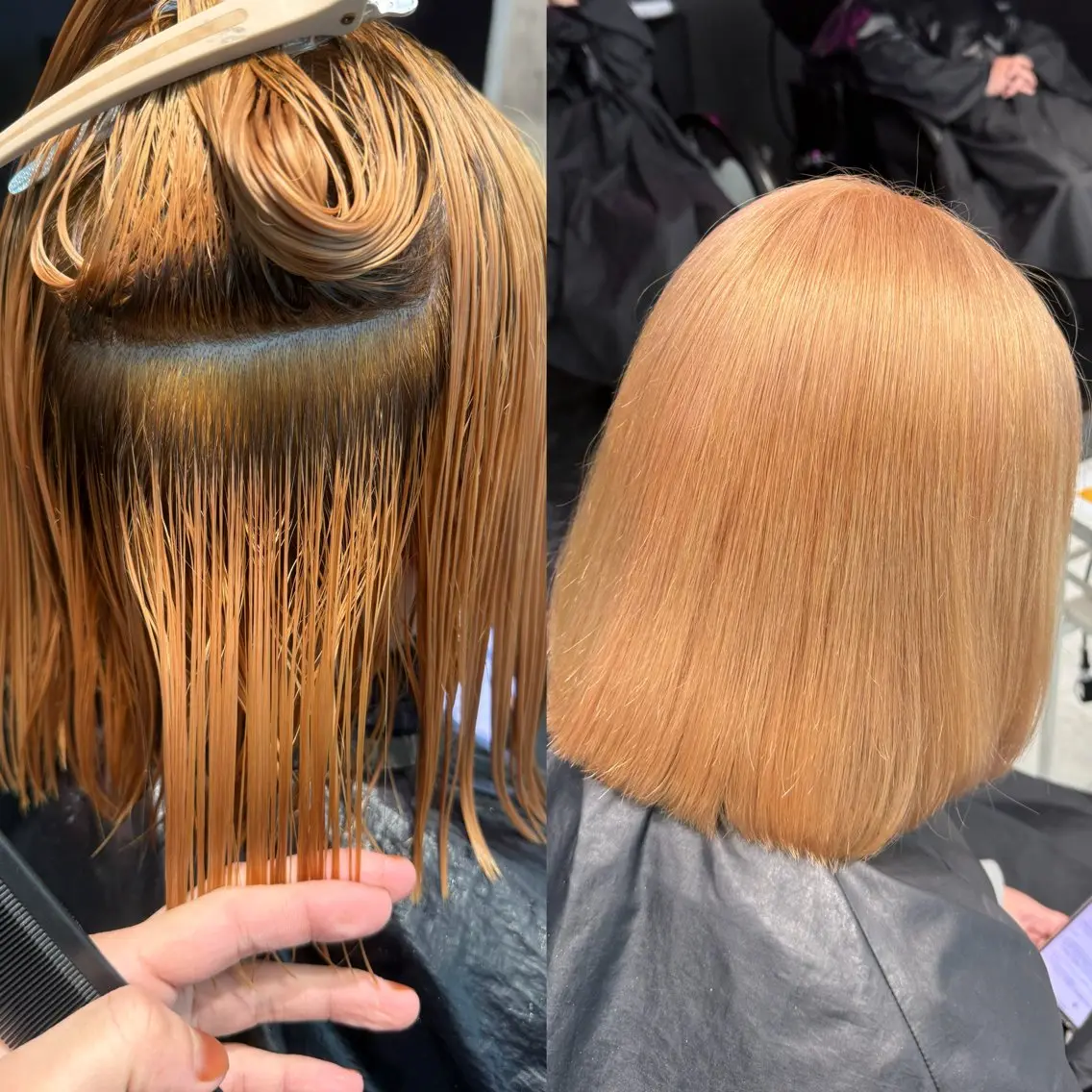 セミロング カラー ベージュカラー ブリーチ ブロンド ピンクカラー ヘアカラー 【🥀履歴修正🥀】 ハイトーン職人/拓真のヘアスタイル